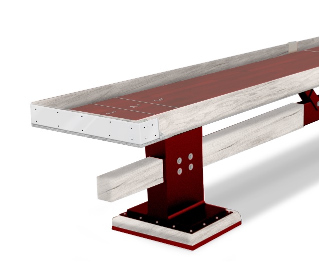 Kush 9ft Stark Shuffleboard Table (081) Edge View of the Stark Shuffleboard Table 